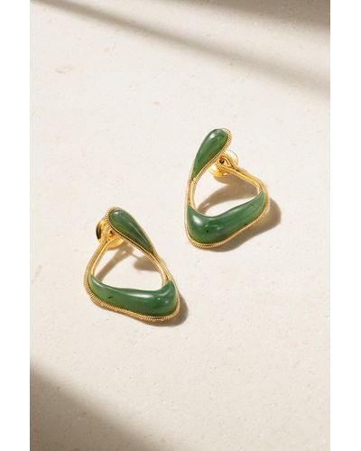 Fernando Jorge Stream 18-karat Gold Jade Earrings - Green