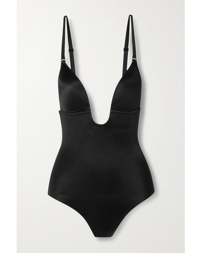 Spanx Suit Your Fancy Stretch-jersey Thong Bodysuit - Black