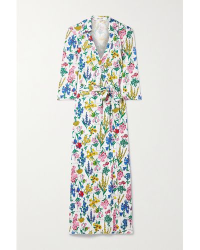 Diane von Furstenberg Abigail Silk Jersey Midi Wrap Dress By Diane Von Furstenberg - Multicolour