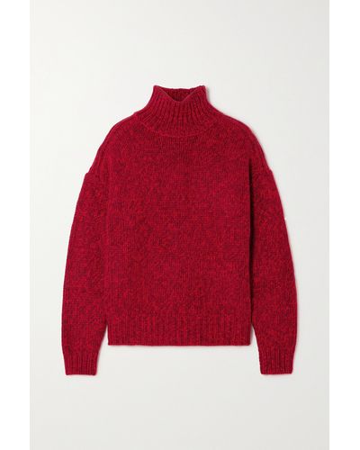 LeKasha Damak Organic Cashmere Turtleneck Jumper - Red