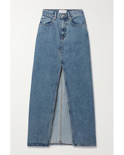 SLVRLAKE Denim + Net Sustain Dallas Maxi-jeansrock Aus Bio-denim - Blau