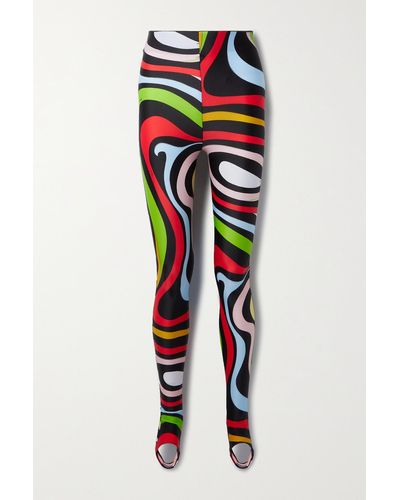 Emilio Pucci Printed Stretch Stirrup Leggings - Multicolor