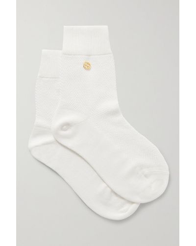 Gucci Socken Aus Einer Baumwollmischung Mit Verzierung - Weiß