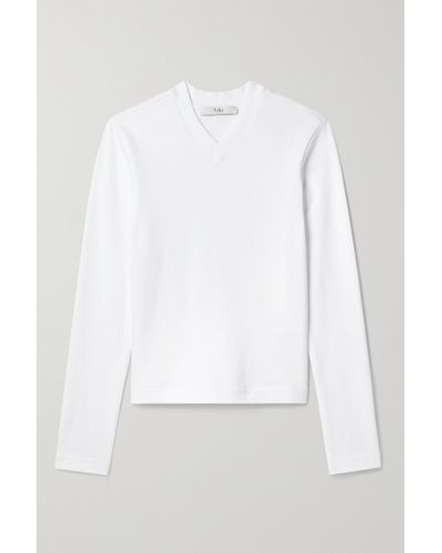 Tibi Perfect Cotton-jersey Top - White