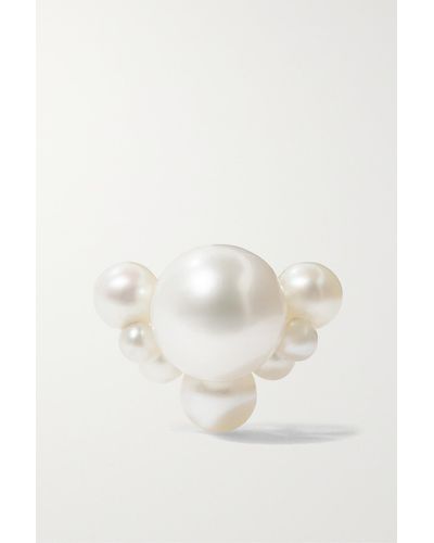 Sophie Bille Brahe Boucle D'oreille Unique En Or 14 Carats (585/1000) Et Perles Chambre De Perle - Blanc