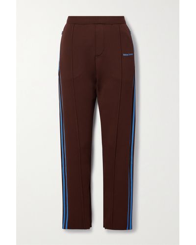 adidas Originals + Wales Bonner Embroidered Recycled Stretch-piqué Trousers - Brown