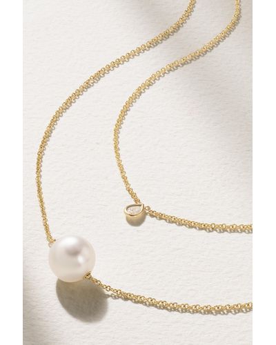 Mizuki Layered 14-karat Gold, Pearl And Diamond Necklace - Natural
