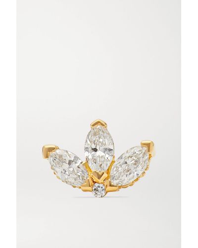 Maria Tash Lotus 18-karat Gold Diamond Earring - Metallic