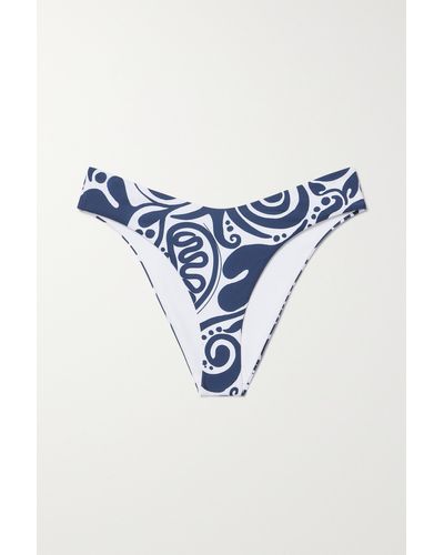 Mara Hoffman + Net Sustain Cece Printed Recycled Bikini Briefs - Blue