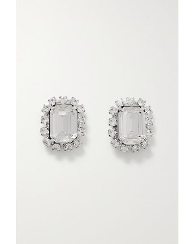 Jennifer Behr Diana Silver-plated Crystal Earrings - Metallic