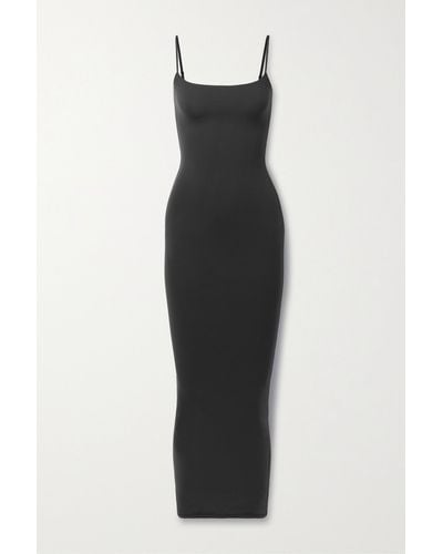 Skims Petite Long Slip Dress - Black