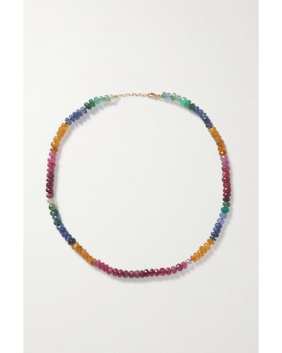 JIA JIA + Net Sustain Gold Sapphire Necklace - White