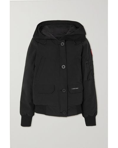 Canada Goose Chilliwack Funnel-neck Shell-down Bomber Jacket - Black