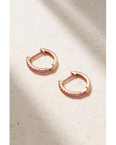 Anita Ko Huggies 18-karat Rose Gold Sapphire Earrings - Multicolour