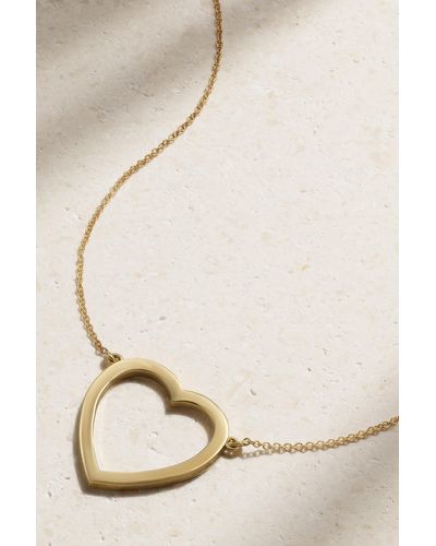 Jennifer Meyer Open Heart 18-karat Gold Necklace - Metallic