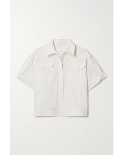 Co. Verkürztes Hemd Aus Baumwollpopeline - Weiß
