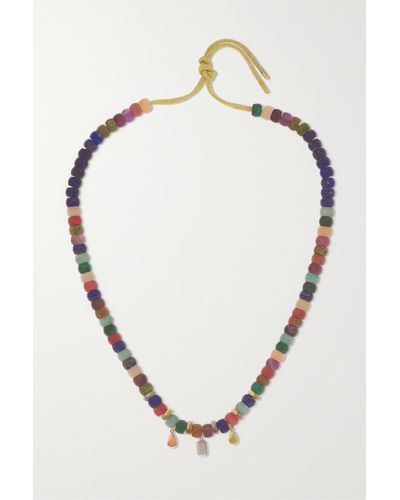 Carolina Bucci Collier En Or Jaune, Rose Et Blanc 18 Carats (750/1000), Lurex Et Pierres Multiples Cartagena Forte Beads