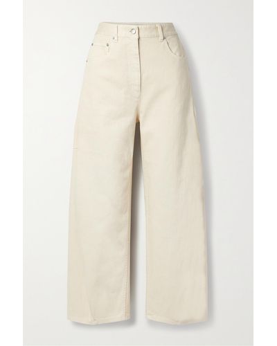 Tibi Sid Paneled High-rise Tapered Jeans - Natural