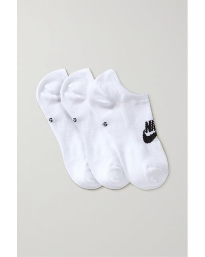 Nike Lot De Trois Paires De Chaussettes En Coton Mélangé Everyday Essential - Blanc