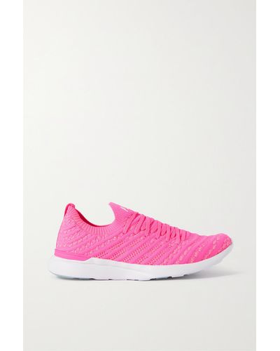 Athletic Propulsion Labs Techloom Wave Sneakers Aus Mesh - Pink