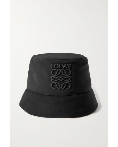 Loewe Appliquéd Padded Shell Bucket Hat - Black