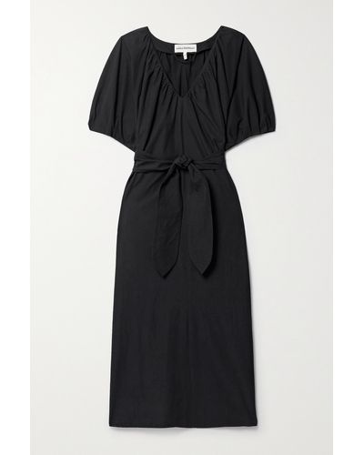 Mara Hoffman + Net Sustain Alora Belted Organic Cotton Midi Dress - Black