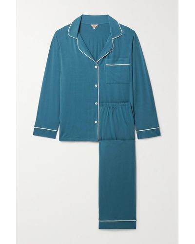 Eberjey + Net Sustain Gisele Stretch-tm Modal Pyjama Set - Blue