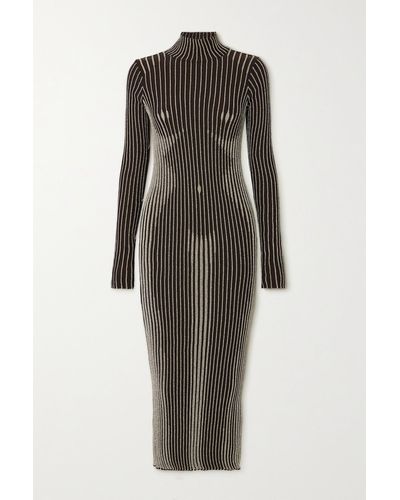 Jean Paul Gaultier The Body Morphing Knitted Dress - Black