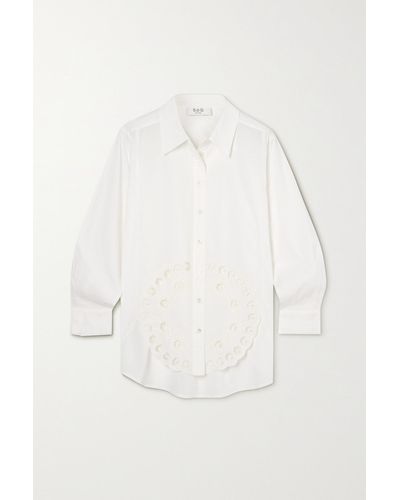 Sea Arabella Cutout Embroidered Cotton Shirt - Natural