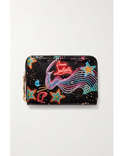 Christian Louboutin Panettone Printed Patent-leather Wallet - Black