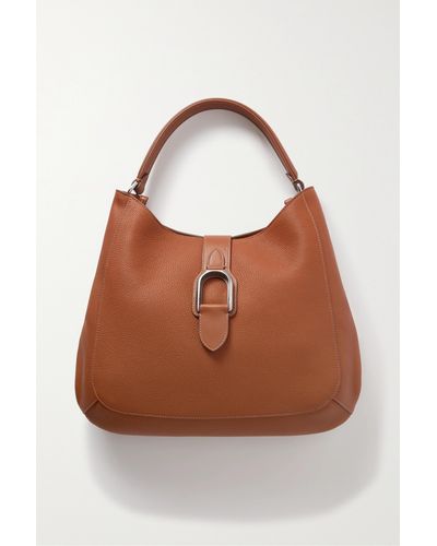 Ralph Lauren Welington Medium Textured-leather Shoulder Bag - Brown