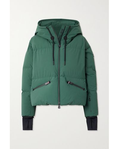 3 MONCLER GRENOBLE Allesaz Hooded Quilted Shell Down Jacket - Green
