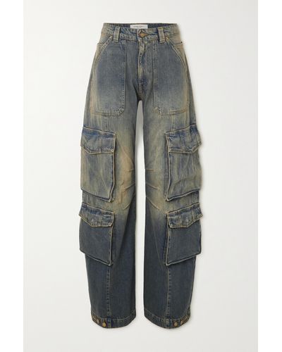 Golden Goose Distressed Wide-leg Cargo Jeans - Grey