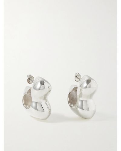 AGMES + Simone Bodmer-turner Bubble Recycled Sterling Silver Hoop Earrings - White