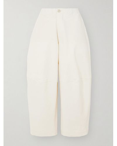 Lauren Manoogian + Net Sustain Paneled Cotton-canvas Wide-leg Pants - White