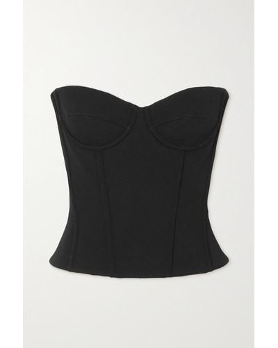 Balenciaga Strapless Stretch-jersey Bustier Top - Black