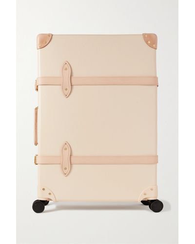 Globe-Trotter Centenary Large Check-in Leather-trimmed Suitcase - Natural