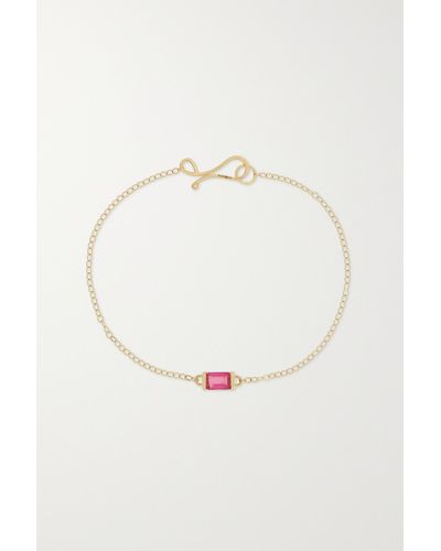 Melissa Joy Manning 14-karat Recycled Gold Ruby Bracelet - Pink