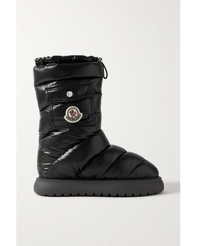 Moncler Gaia Stiefel Aus Gestepptem Shell - Schwarz