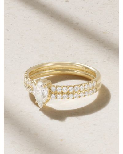 Anita Ko Gia 18-karat Gold Diamond Ring - Metallic