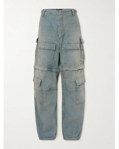 Balenciaga Cargo Boyfriend Jeans - Blue