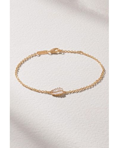 Anita Ko Palm Leaf 18-karat Rose Gold Diamond Bracelet - White