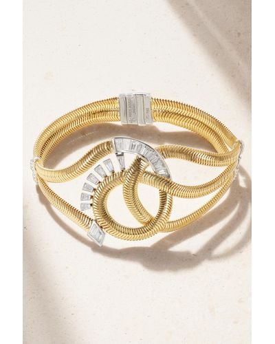 Nikos Koulis Feelings 18-karat Yellow And White Gold Diamond Bracelet - Natural