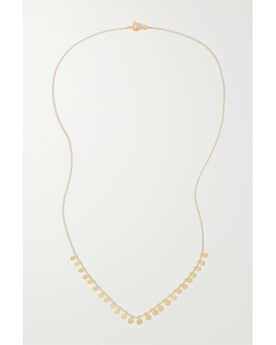 Sia Taylor Medium Dots 18-karat Gold Necklace - White