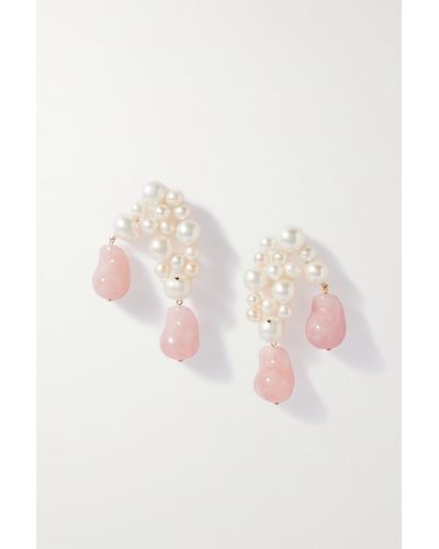 Completedworks Recycled Gold Vermeil, Pearl And Resin Earrings - Pink