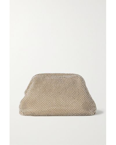 Loeffler Randall Doreen Crystal-embellished Faille Shoulder Bag - Natural