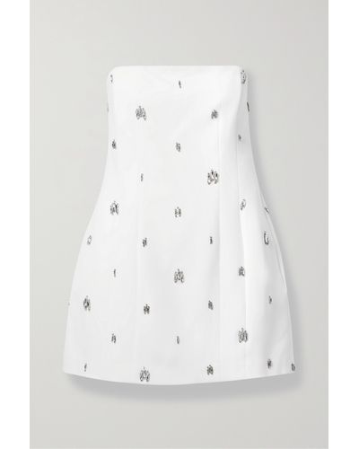 A.L.C. Elsie Strapless Crystal-embellished Crepe Mini Dress - White