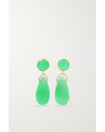 Pippa Small 18-karat Gold Chrysoprase Earrings - Green