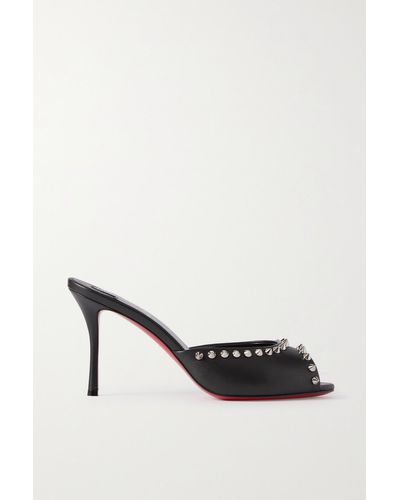 Christian Louboutin Me Dolly 85 Studded Leather Mules - Black