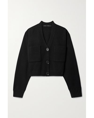 Proenza Schouler Sofia Cashmere And Wool-blend Cardigan - Black